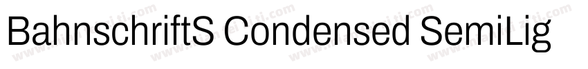 BahnschriftS Condensed SemiLight字体转换